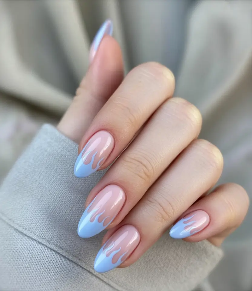 blue-flame-nail-art-Baby-Blue-Flame-Tips