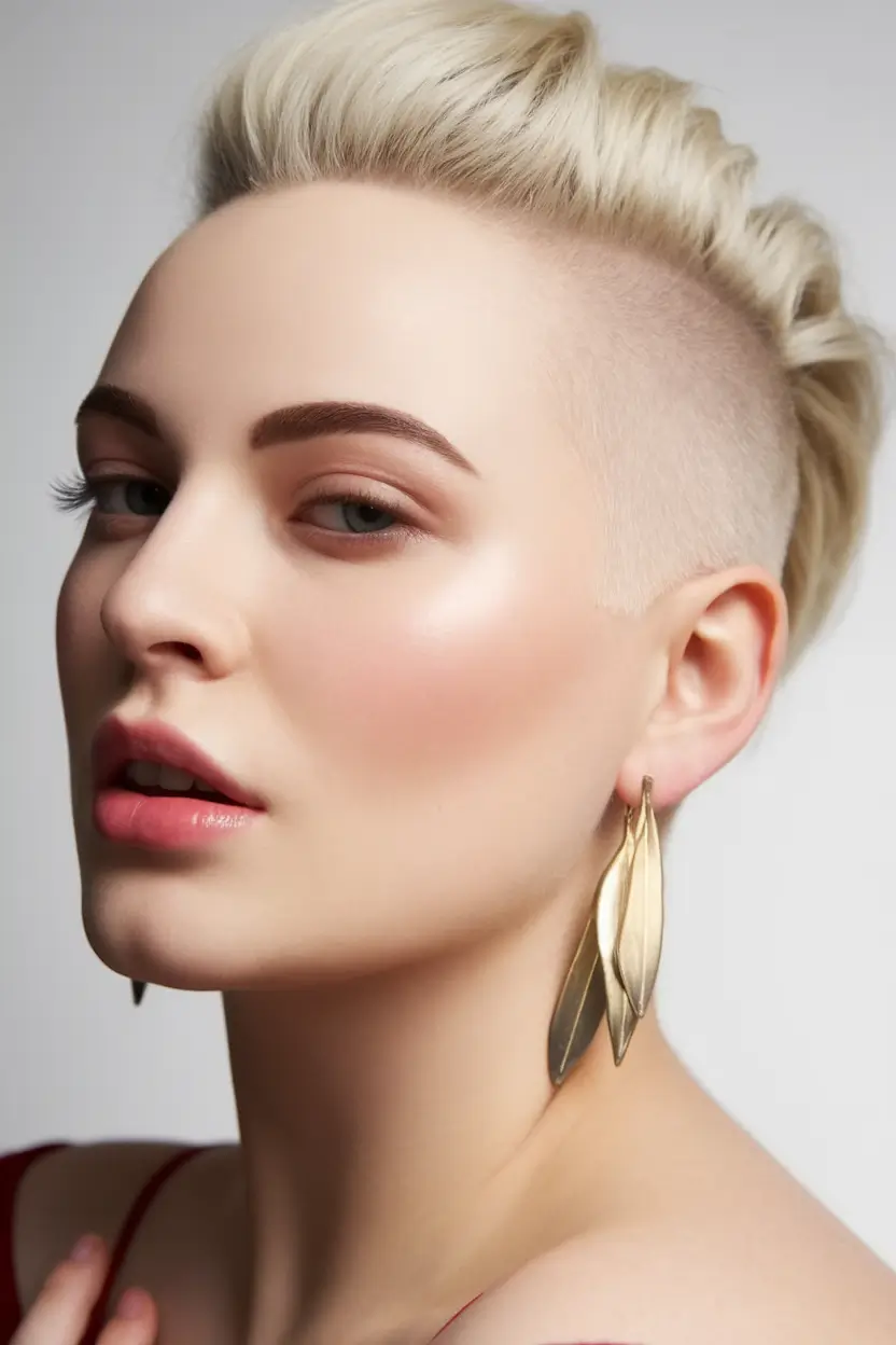 August hair color Bleached Undercut with Sculpted Top