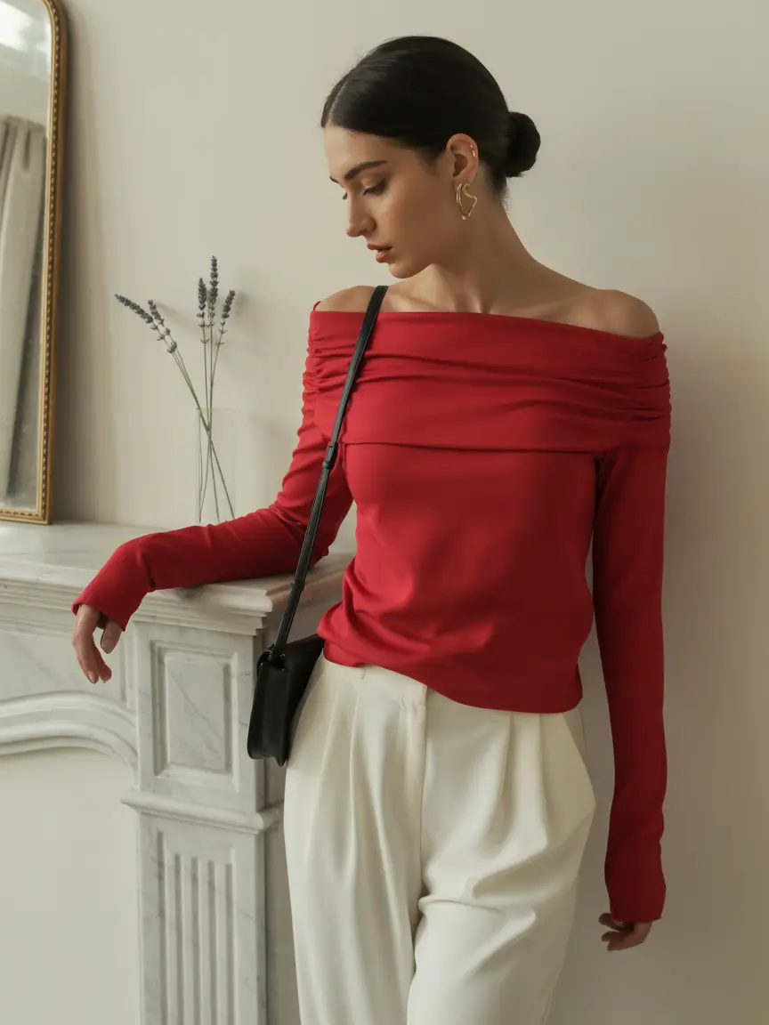 autumn outfits Soft Power in Red
