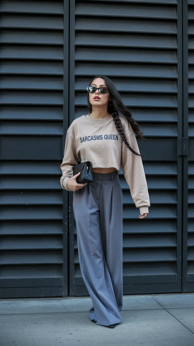 autumn outfits Slogan Chic for the Bold Casualist