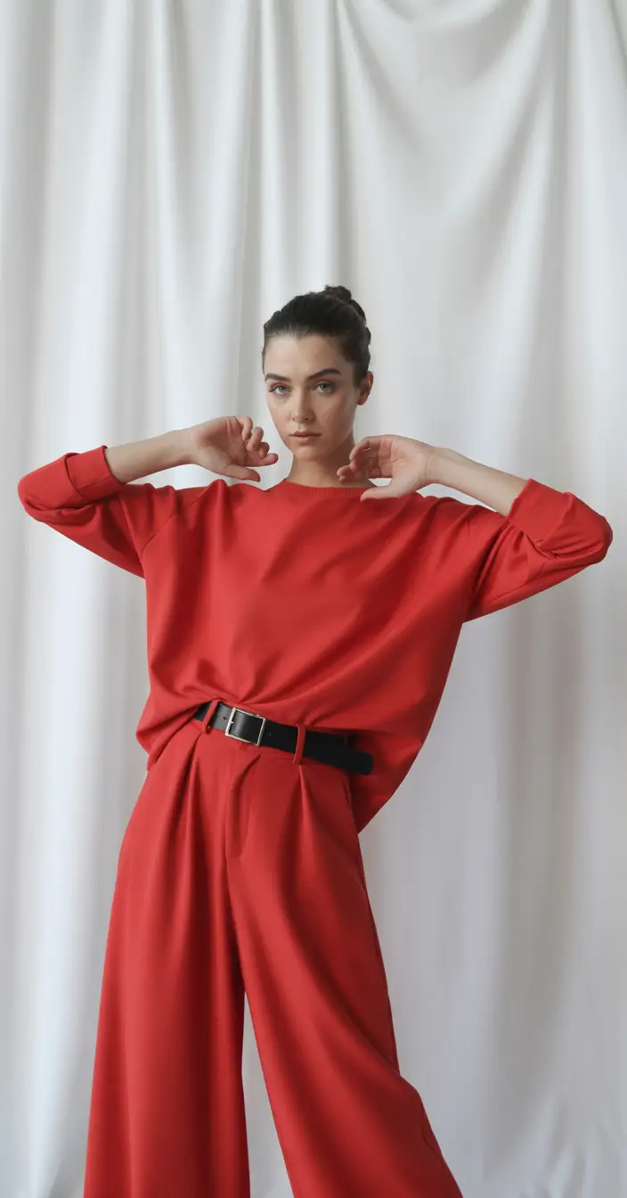 Autumn outfits 2025 The Power of Red in Soft Form