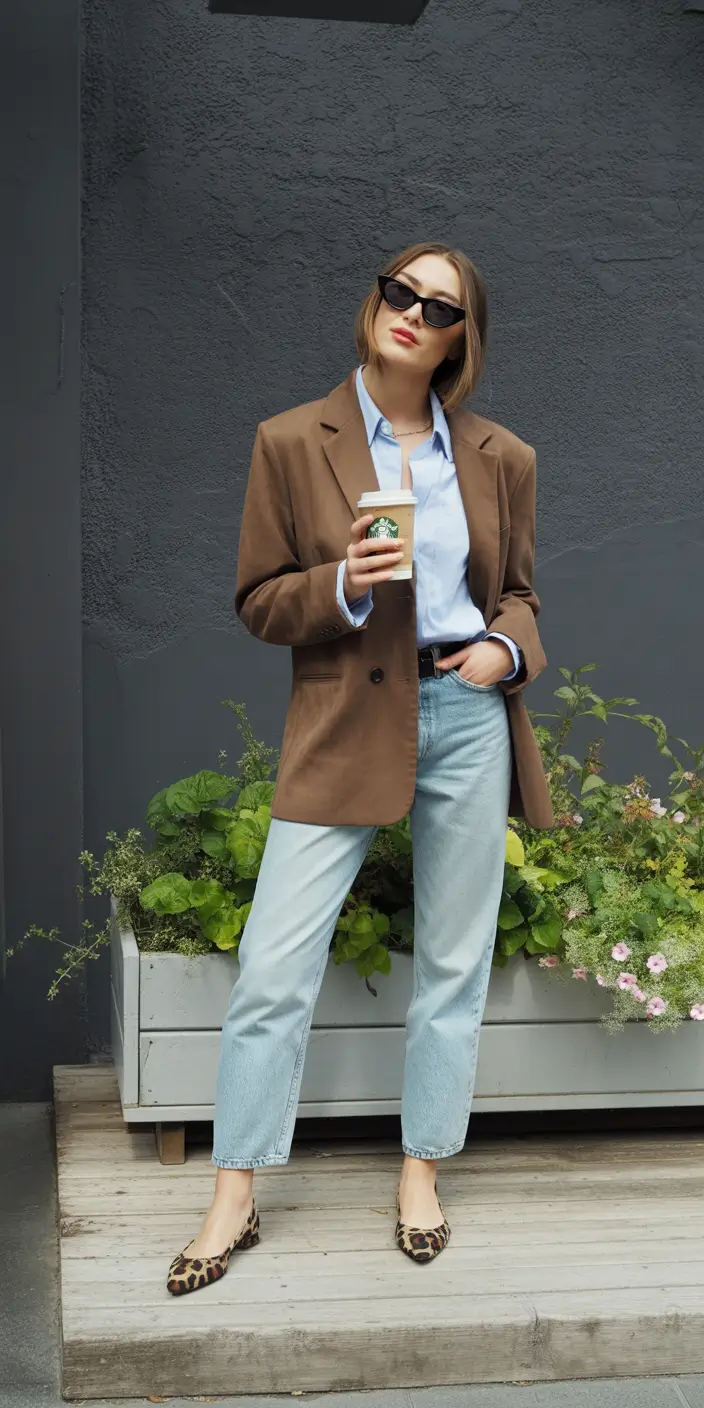 simple casual fall outfits-The Coffee Run Classic