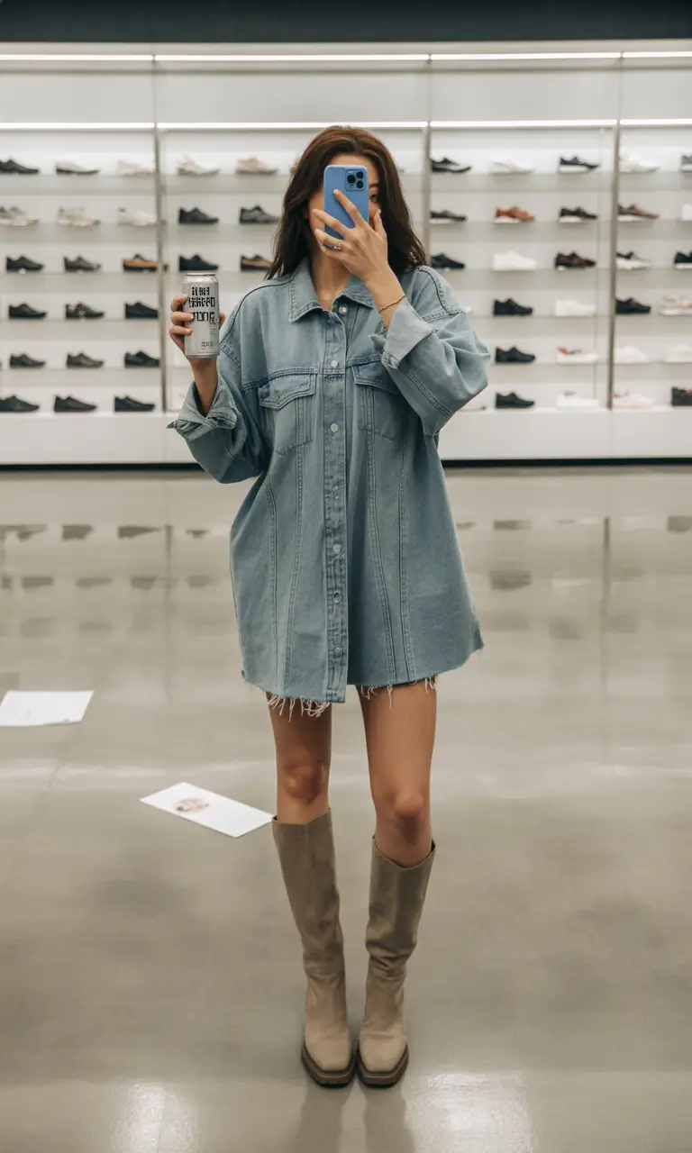 simple casual fall outfits-Oversized Shirt, Undeniable Cool