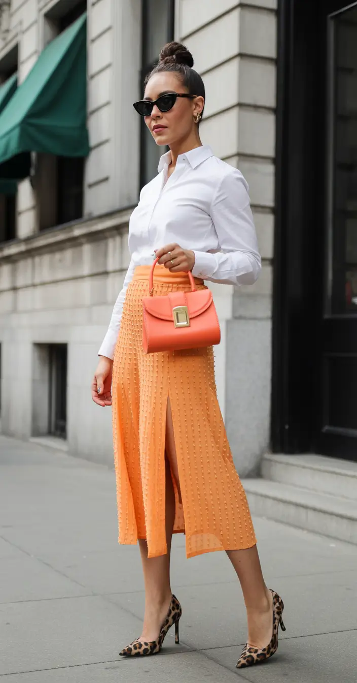 simple casual fall outfits-Retro Citrus with a Power Twist