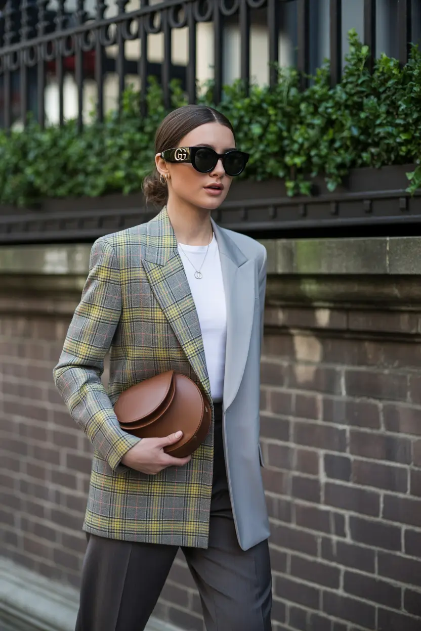 simple casual fall outfits-Check Mate and Power Plaid