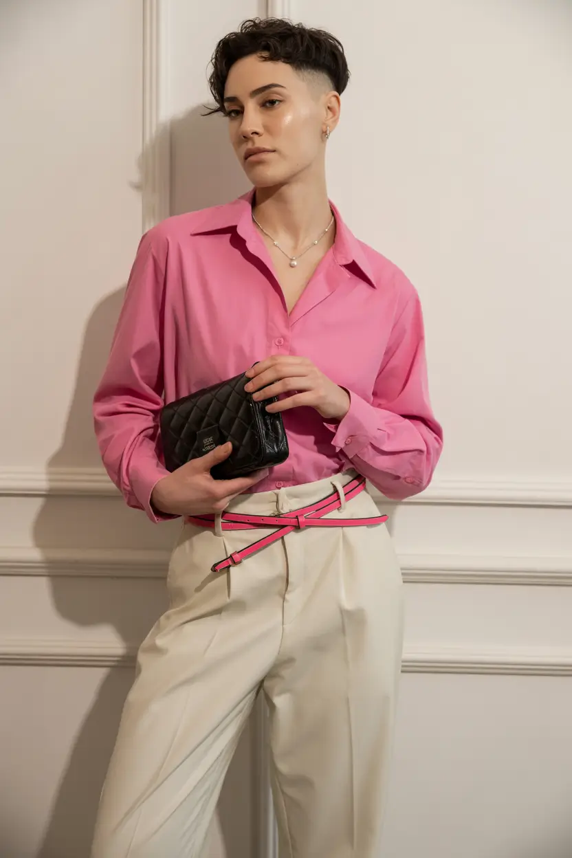 simple casual fall outfits-Pretty in Pink, Tailored to Win