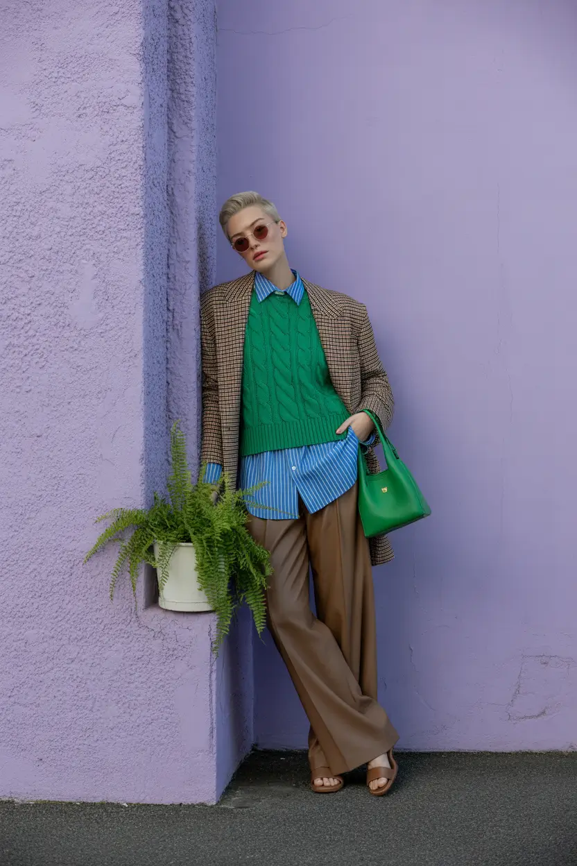 fall-work-outfits-for-women-2025-Playful-Texture-Fearless-Pairing