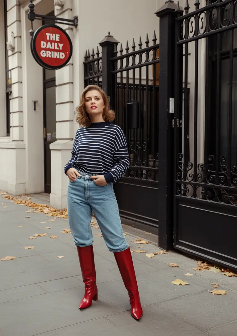 mom-outfits-for-fall-Stripes-and-Boots-The-Power-Combo-of-Fall-2025
