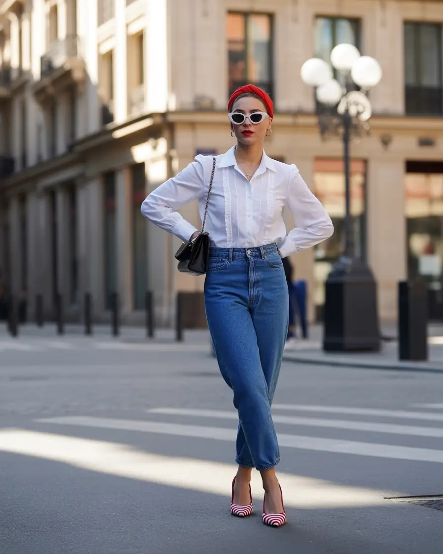 mom-outfits-for-fall-Retro-Chic-with-a-Hint-of-Classic-Glam