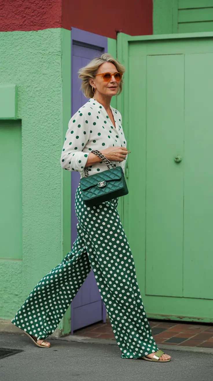 fall outfits for women over 50+Retro Dots with a Twist of Fresh