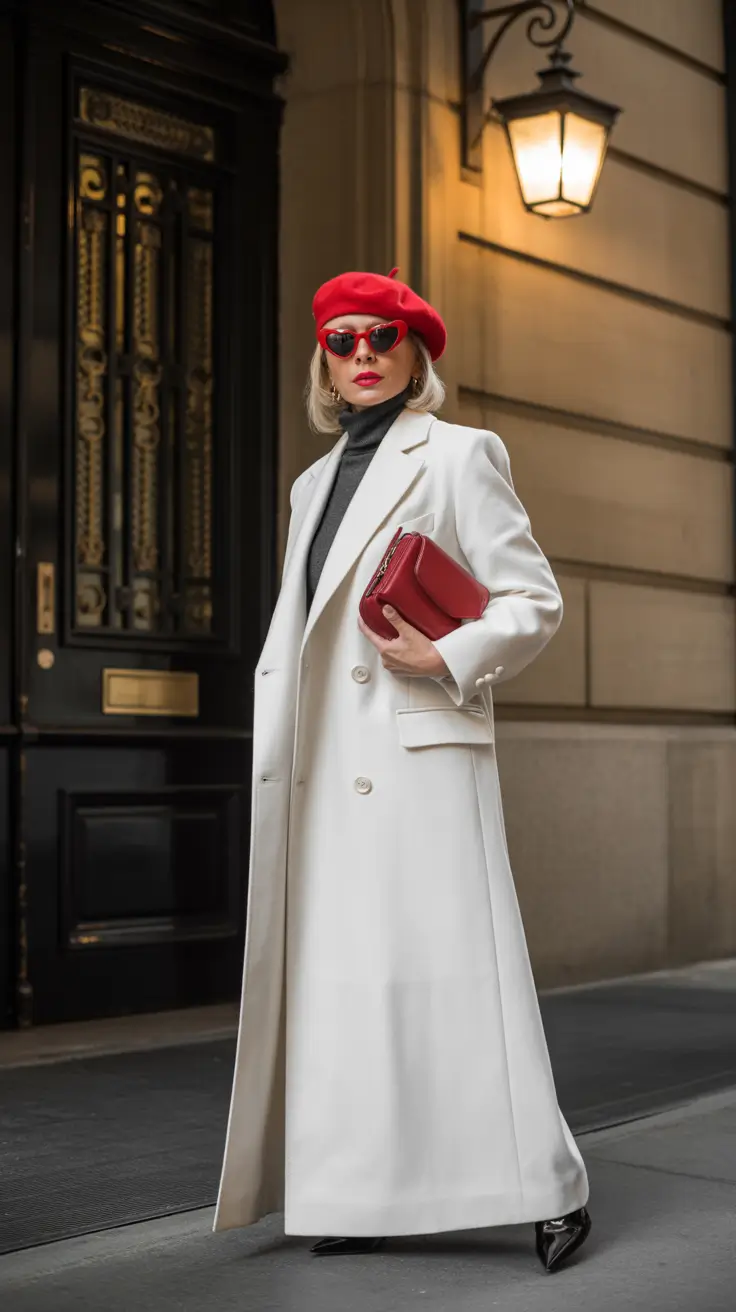 fall outfits for women over 50+Parisian Noir & Cream Drama