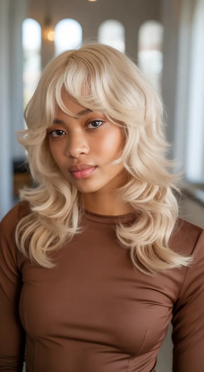 Fall haircut Layered Bardot Bangs for a Retro Revival