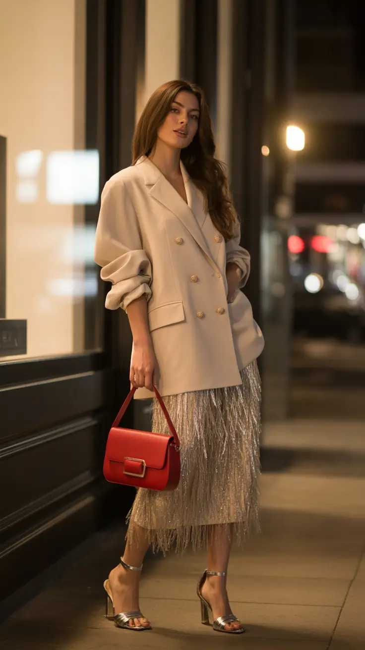fall wedding guest dress Midnight Shine with City Sophistication