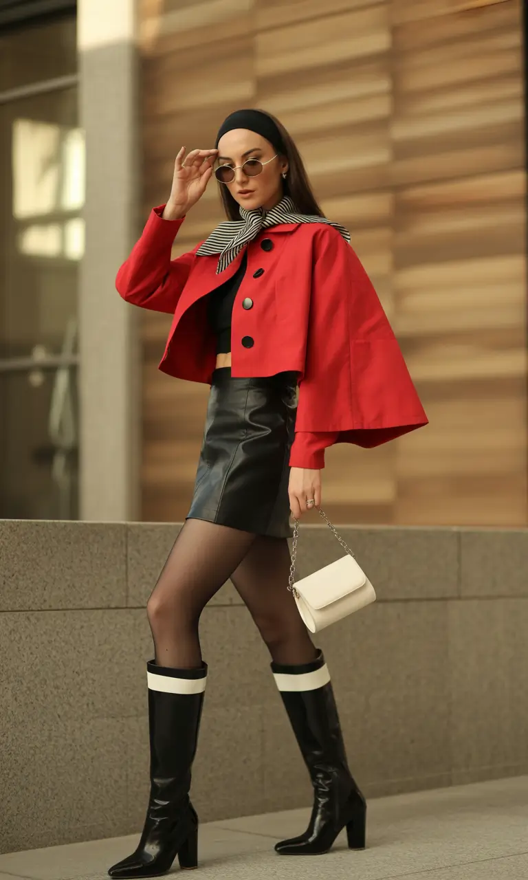 fall capsule wardrobe 2025 Retro Chic With a Dramatic Twist