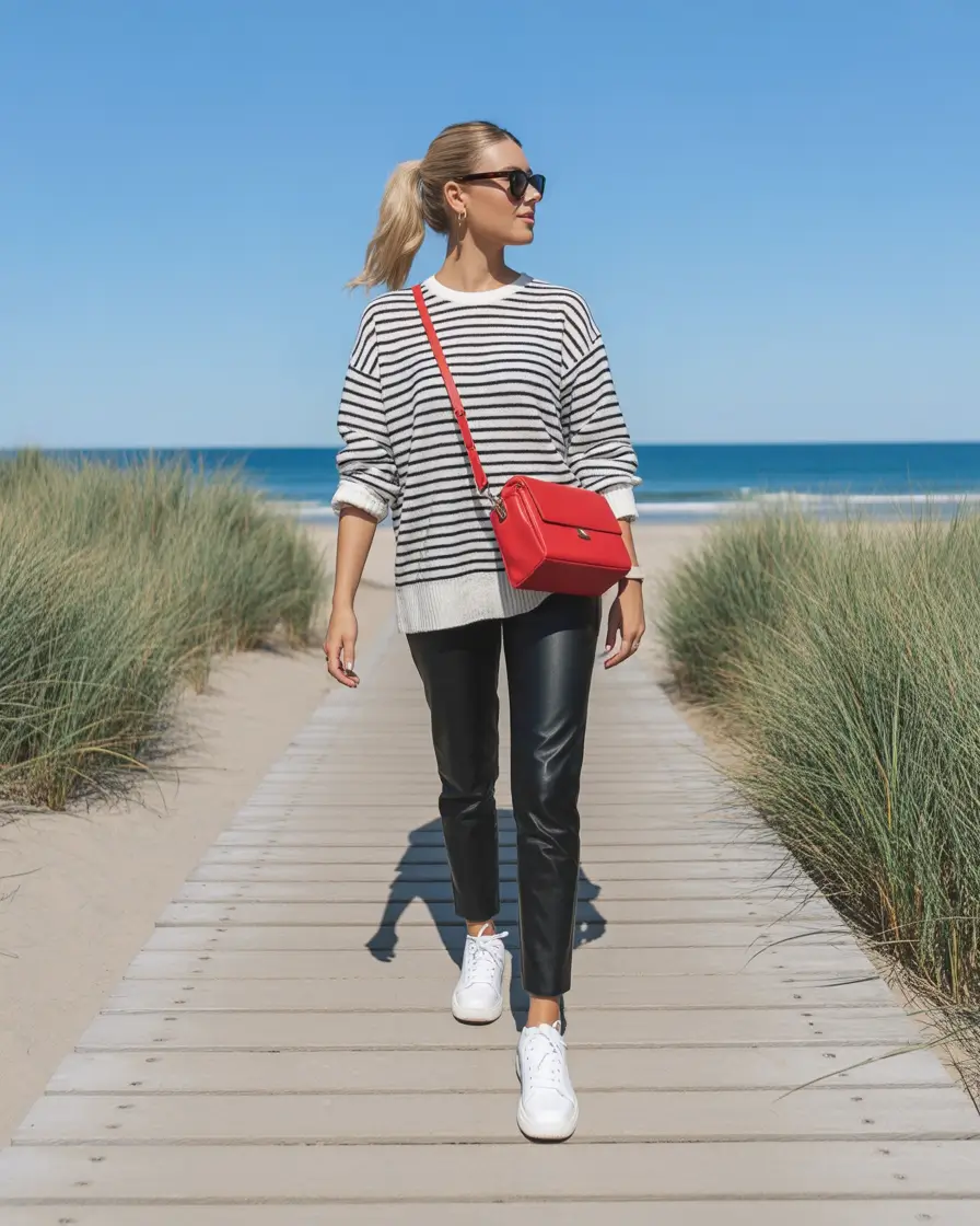 fall capsule wardrobe Stripes and Sand
