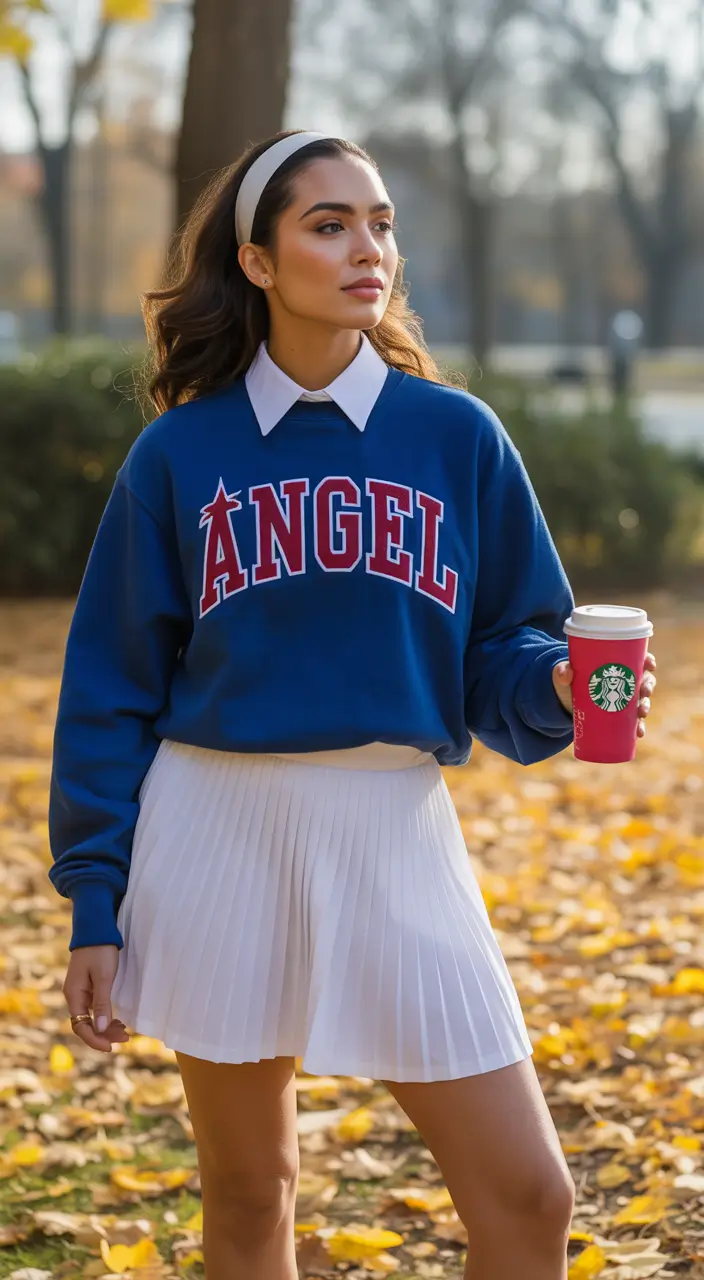 fall capsule wardrobe 2025 Prep School Cool With a Sporty Twist
