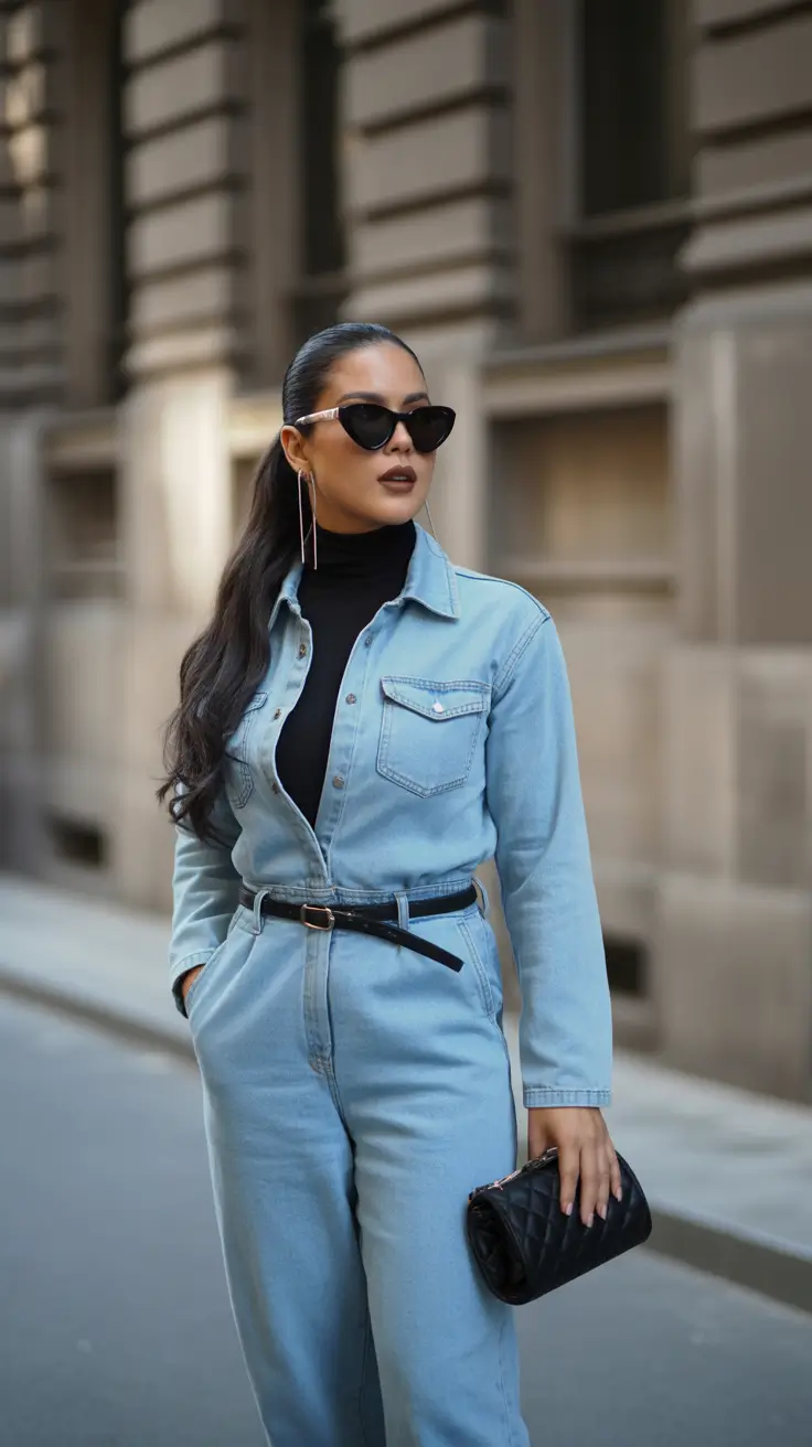 fall capsule wardrobe 2025 Polished Denim for Cool Weather Command