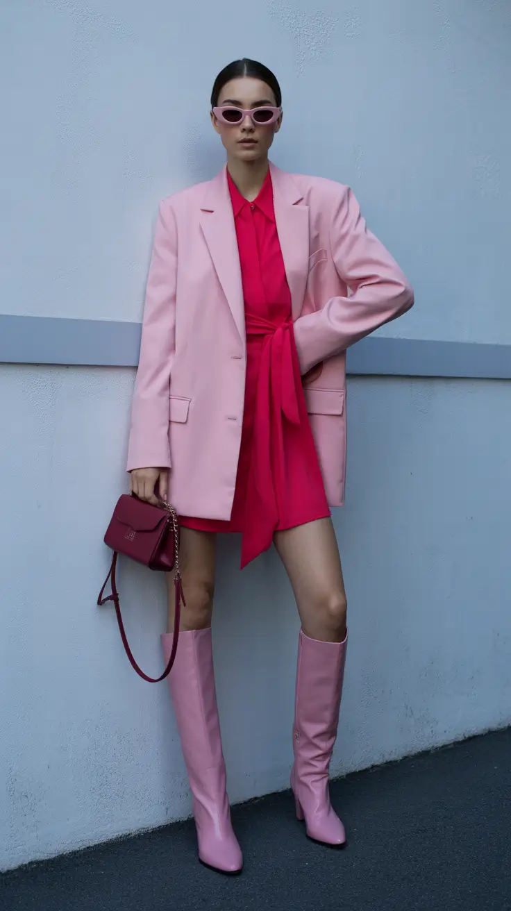 fall fashion outfits Power Pink and the Monochrome Move