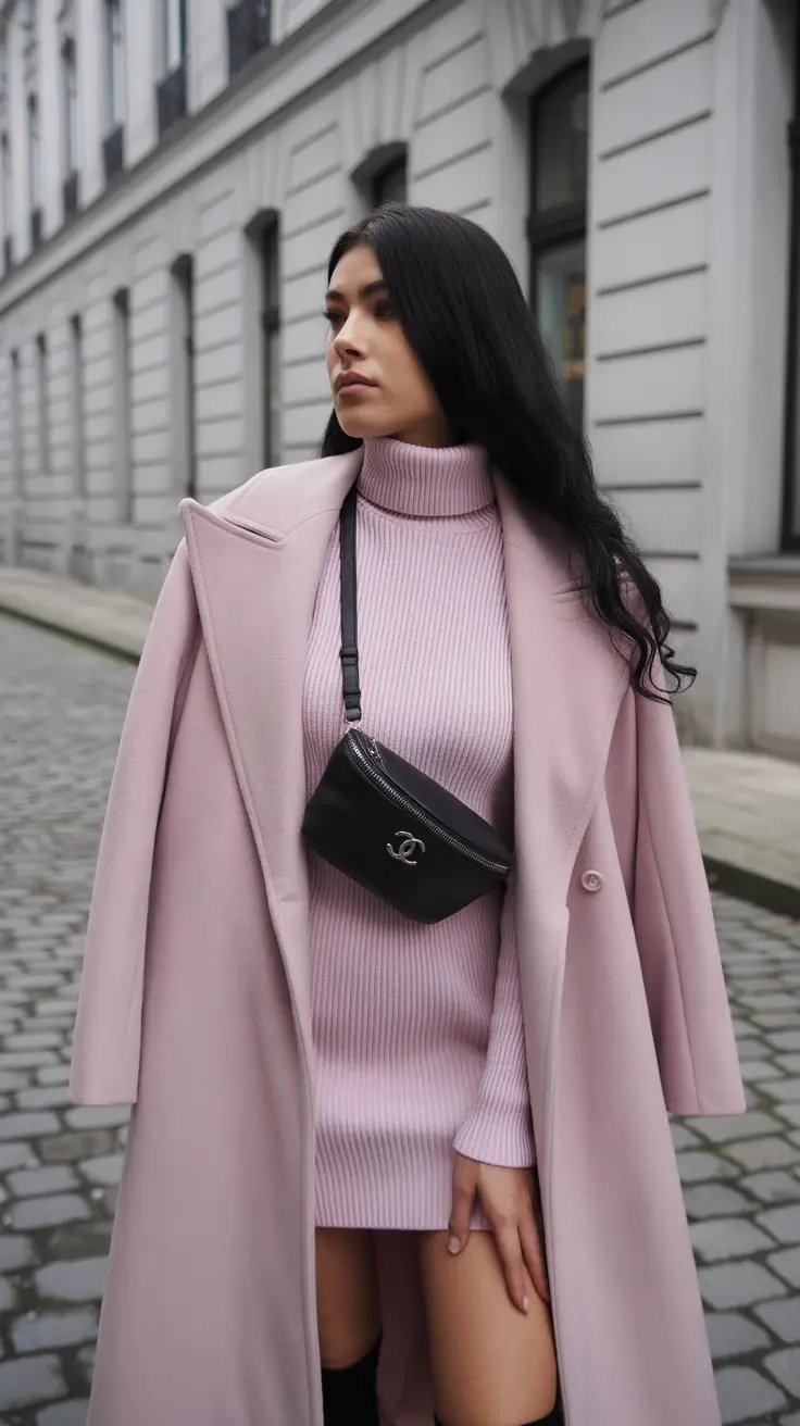 fall fashion outfits Edgy Elegance in Monochrome Mini