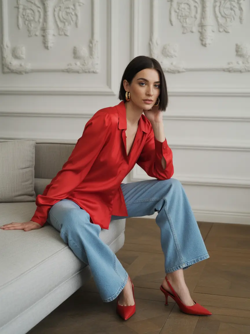 fall fashion outfits Soft Glamour in Everyday Denim