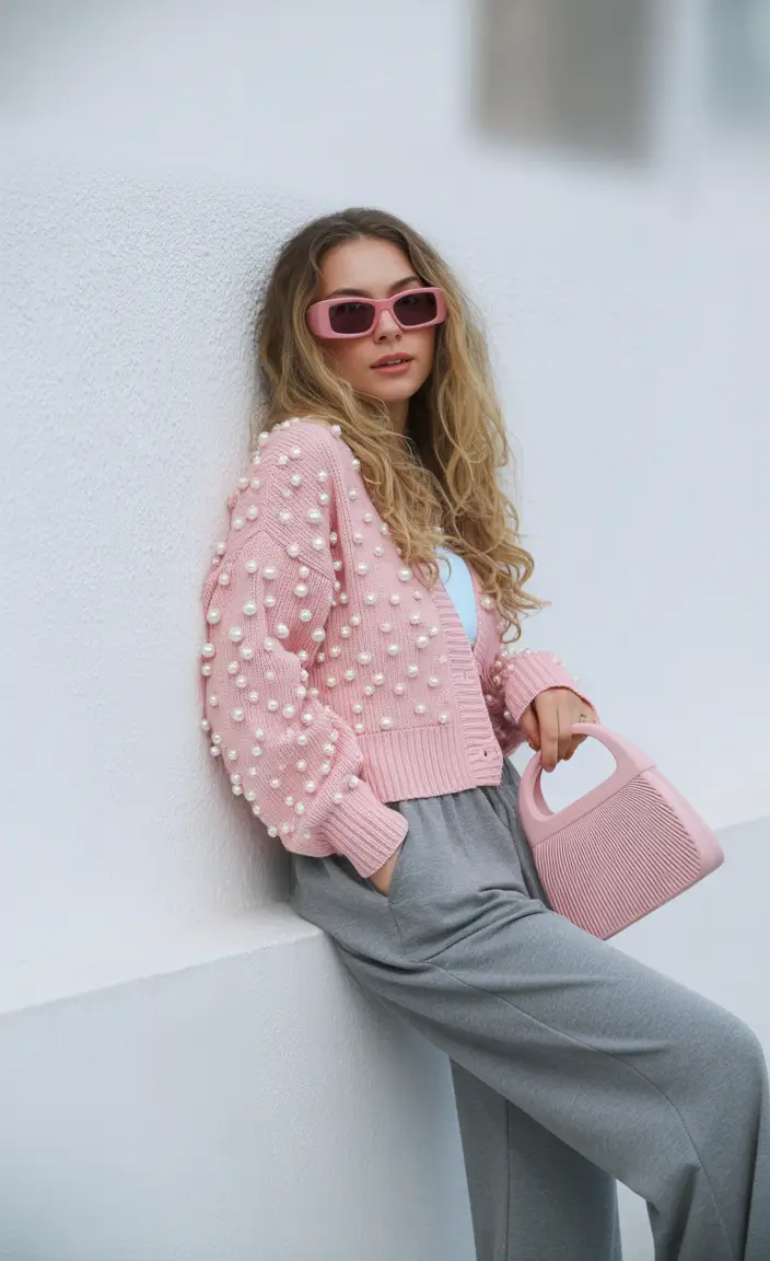 fall fashion outfits Bubblegum Comfort with a Playful Touch