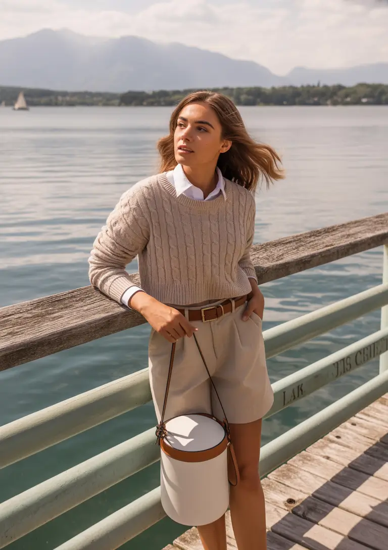 fall old money outfits Cable Knits by the Lake