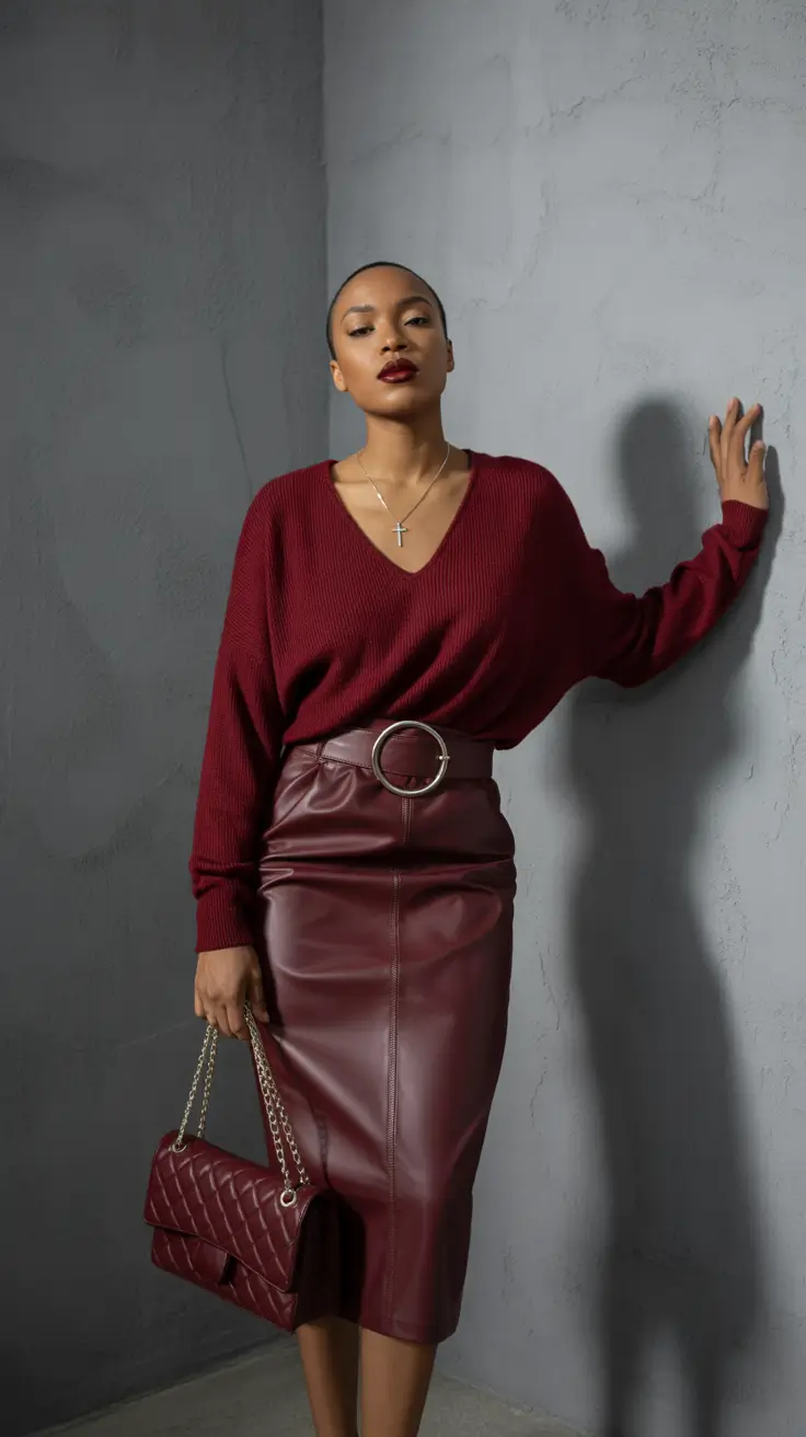 fall old money outfits Deep Reds and Quiet Confidence