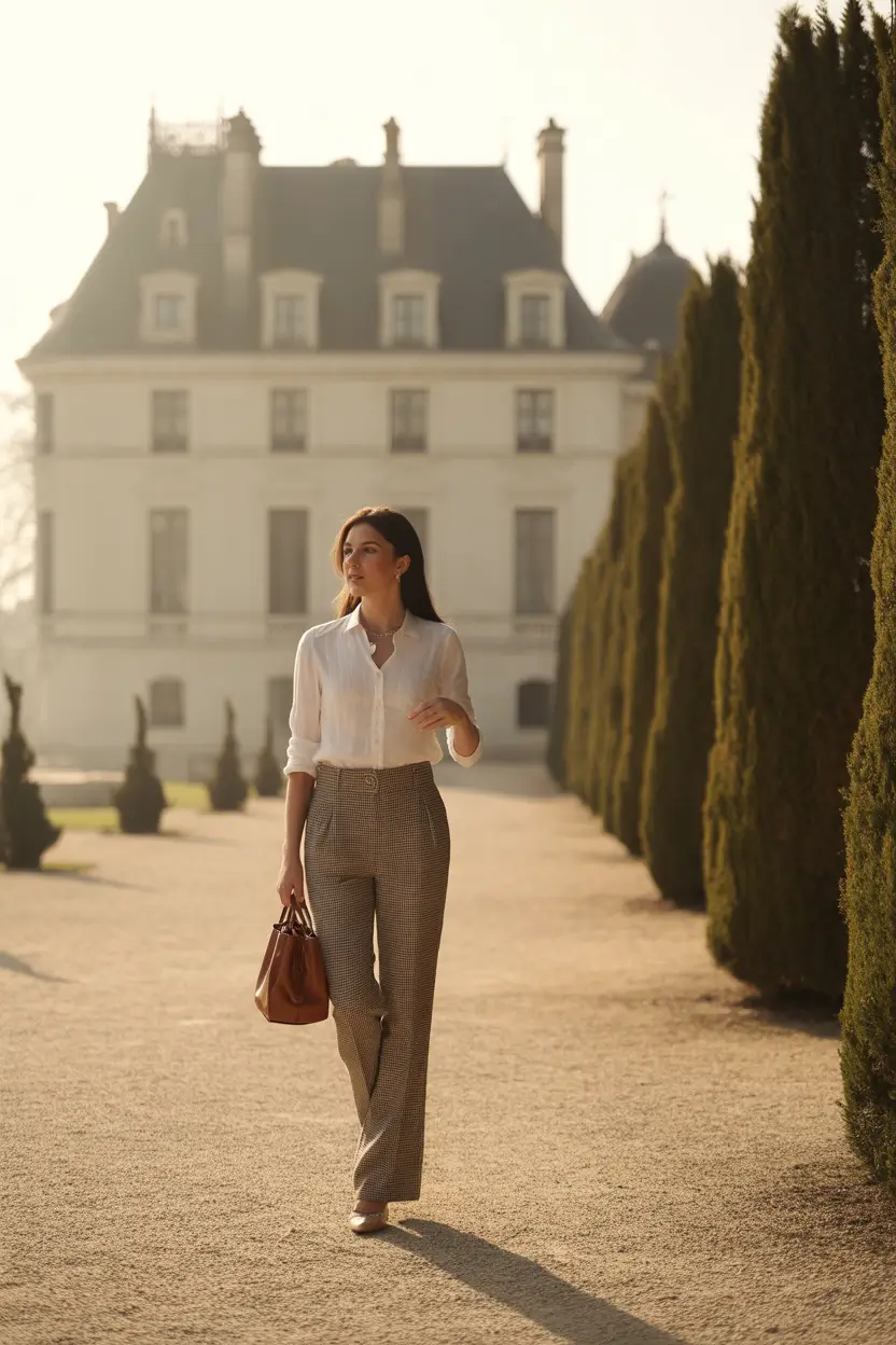 fall old money outfits Château Elegance in Earth Tones