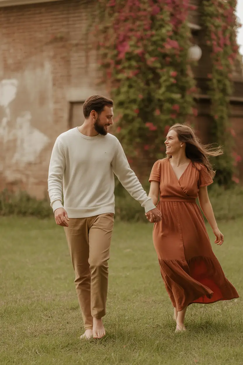 fall family pictures outfits Earthy Romance in Rust