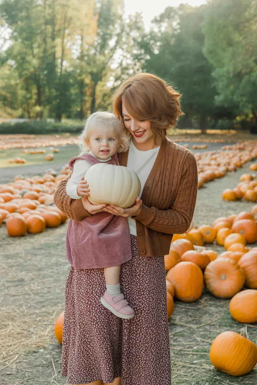 fall family pictures outfits Pumpkin Spice Meets Corduroy Charm