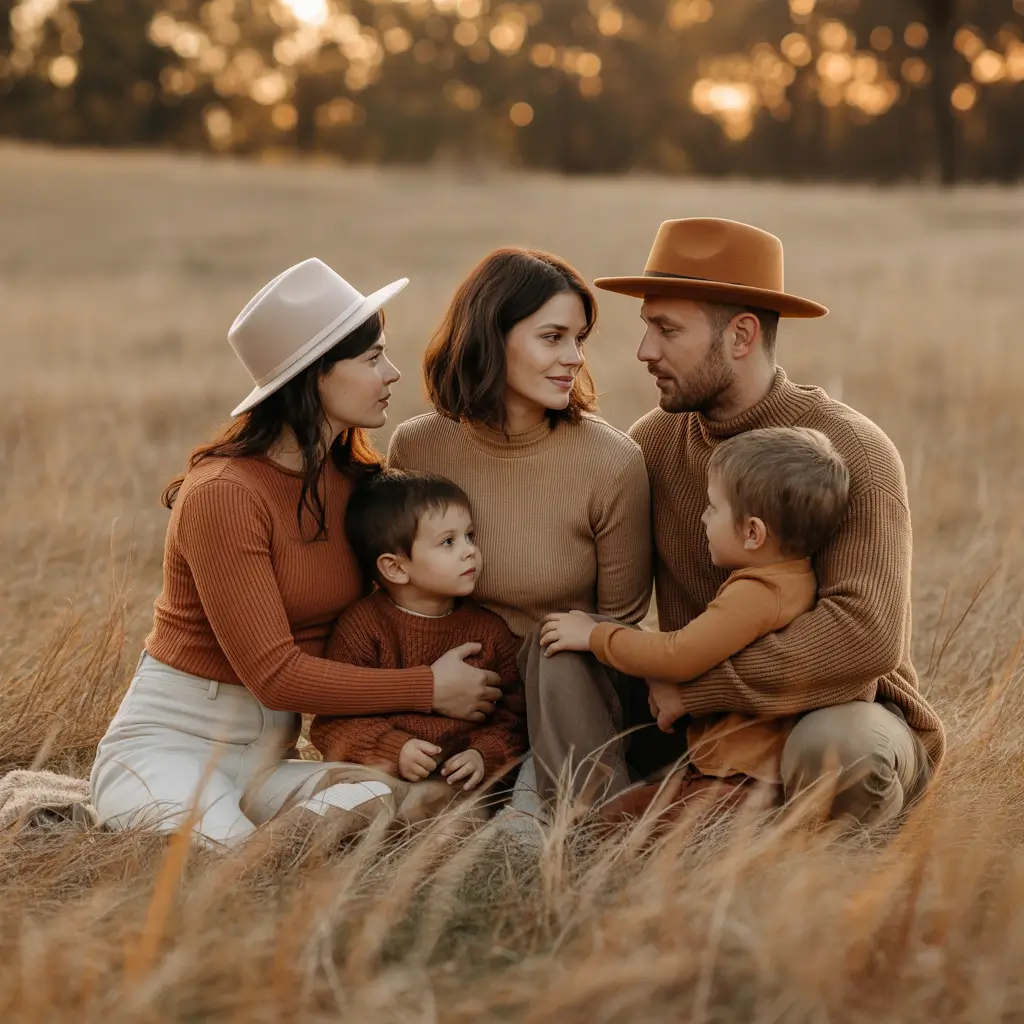 fall family pictures outfits 2025 Timeless and Textural in Tawny Shades