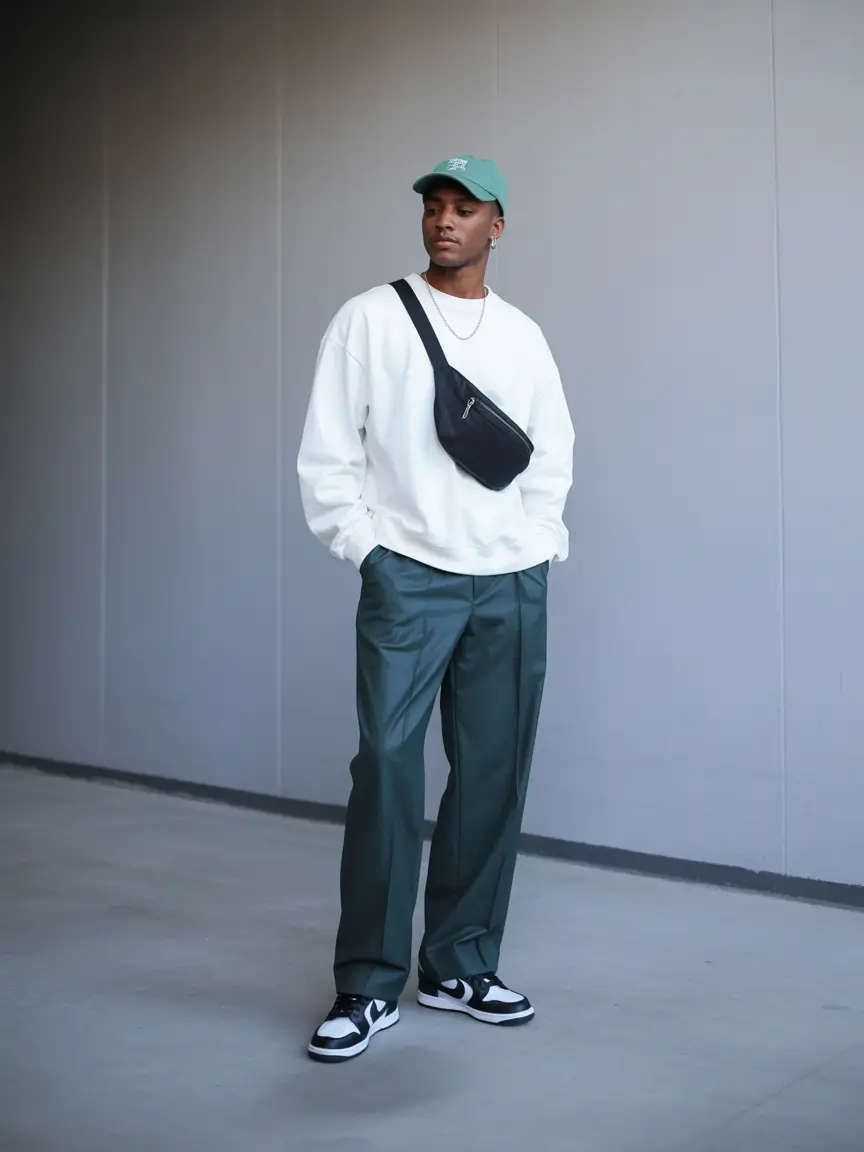 fall outfits for men Modern Minimalism Meets Sporty Street