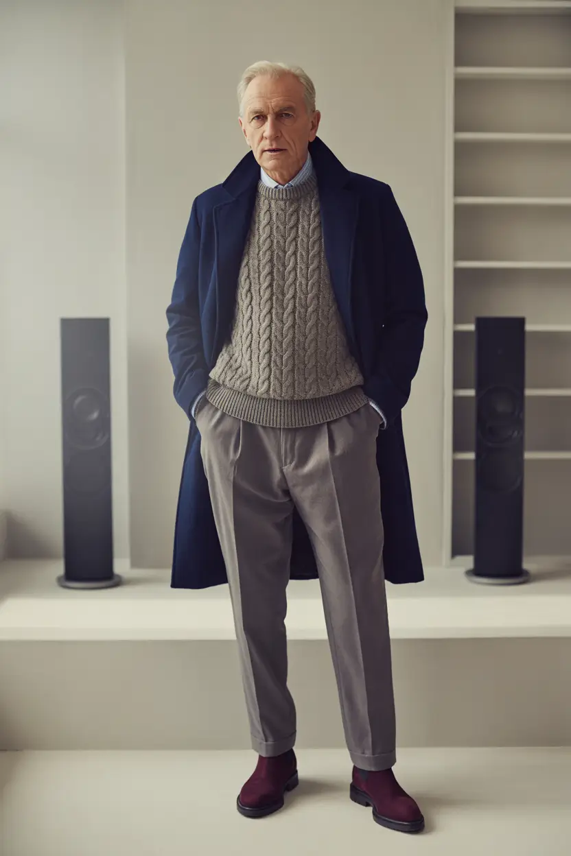 fall outfits for men Classic Layers with a Bold Accent