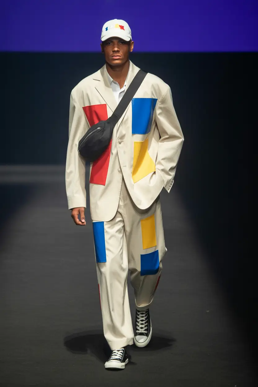 fall outfits for men Color Blocking With a Punch
