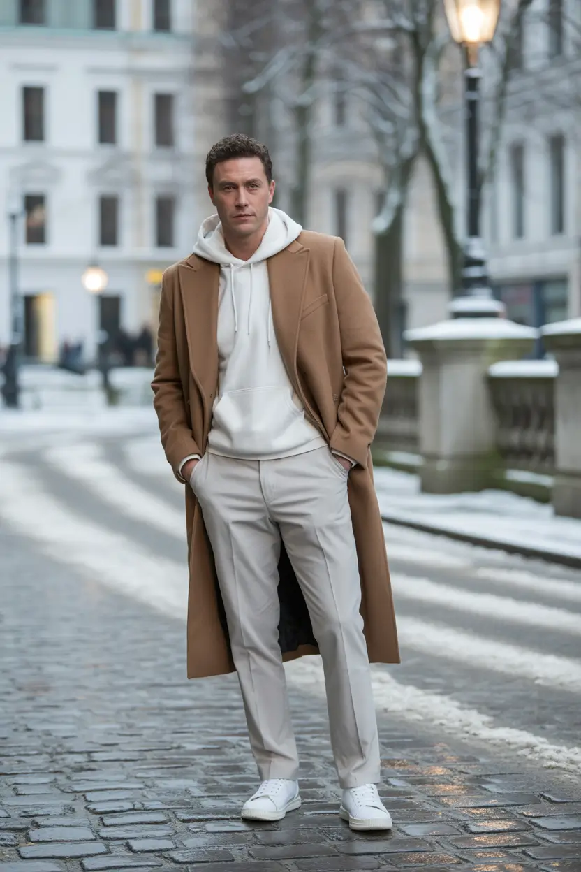fall outfits for men Tailored Neutrals with a Sporty Core