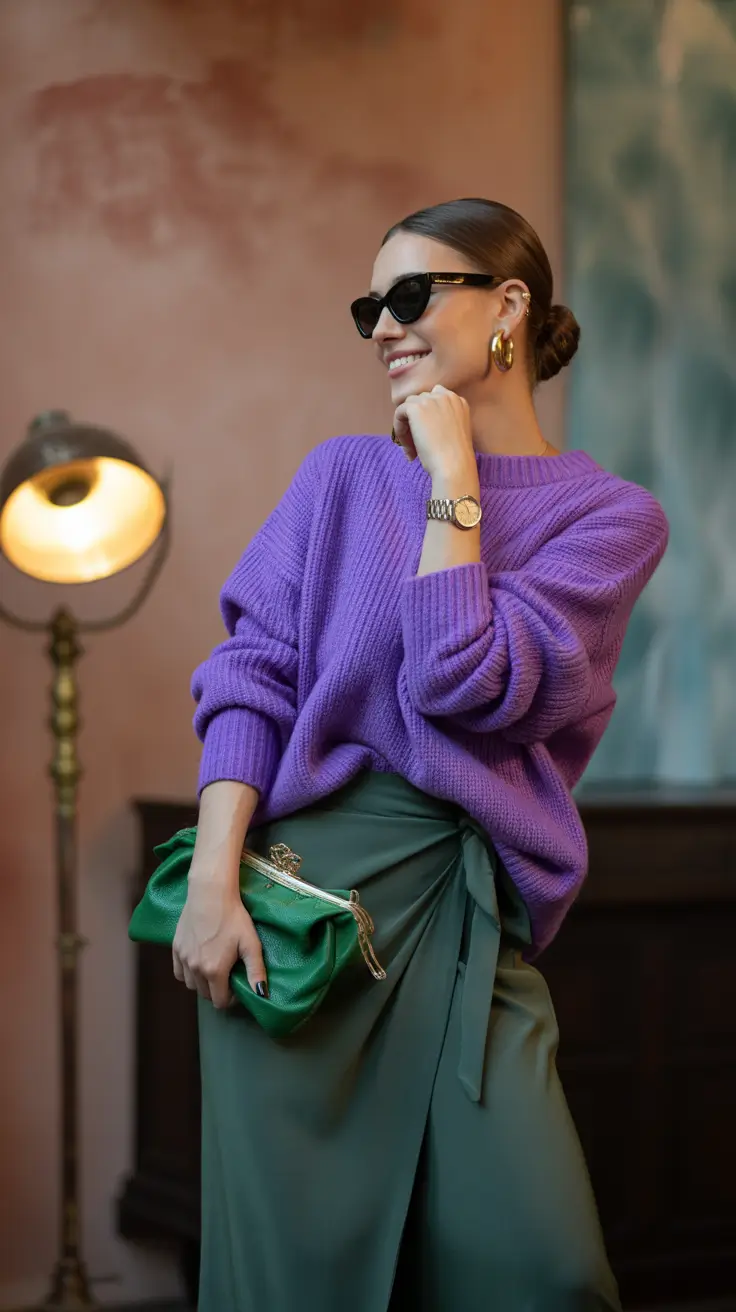fall outfits Color Theory 101: Grape & Jade