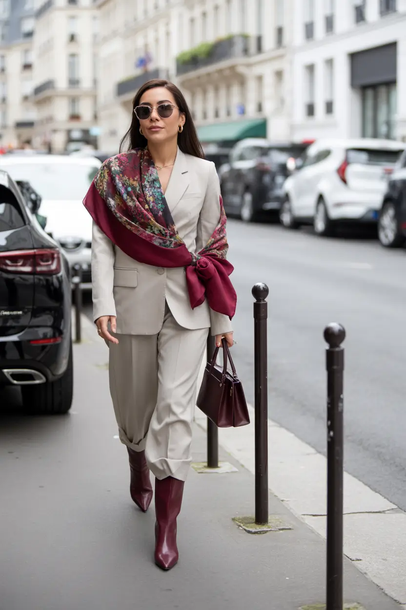 fall outfits with boots Suit Up with a Twist