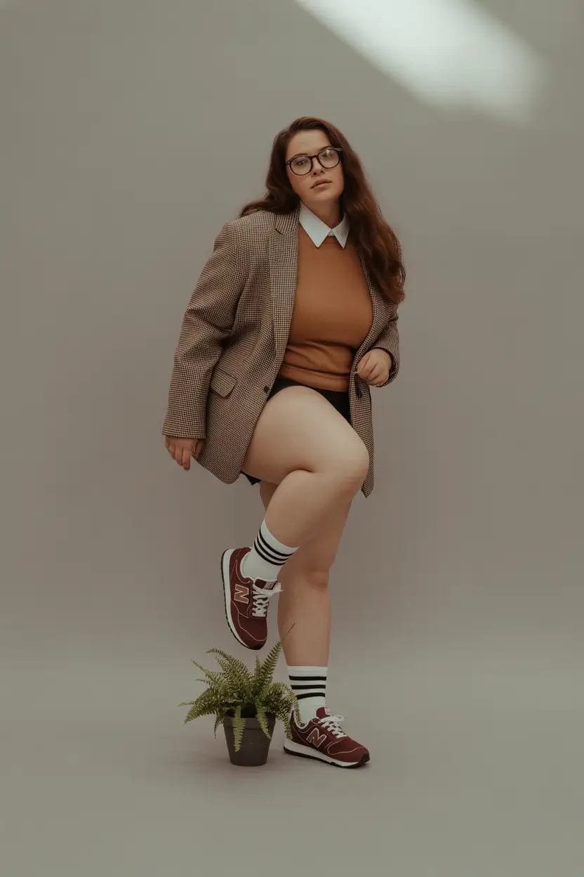 fall plus size outfits Preppy Schoolcore Goes Cozy & Cool