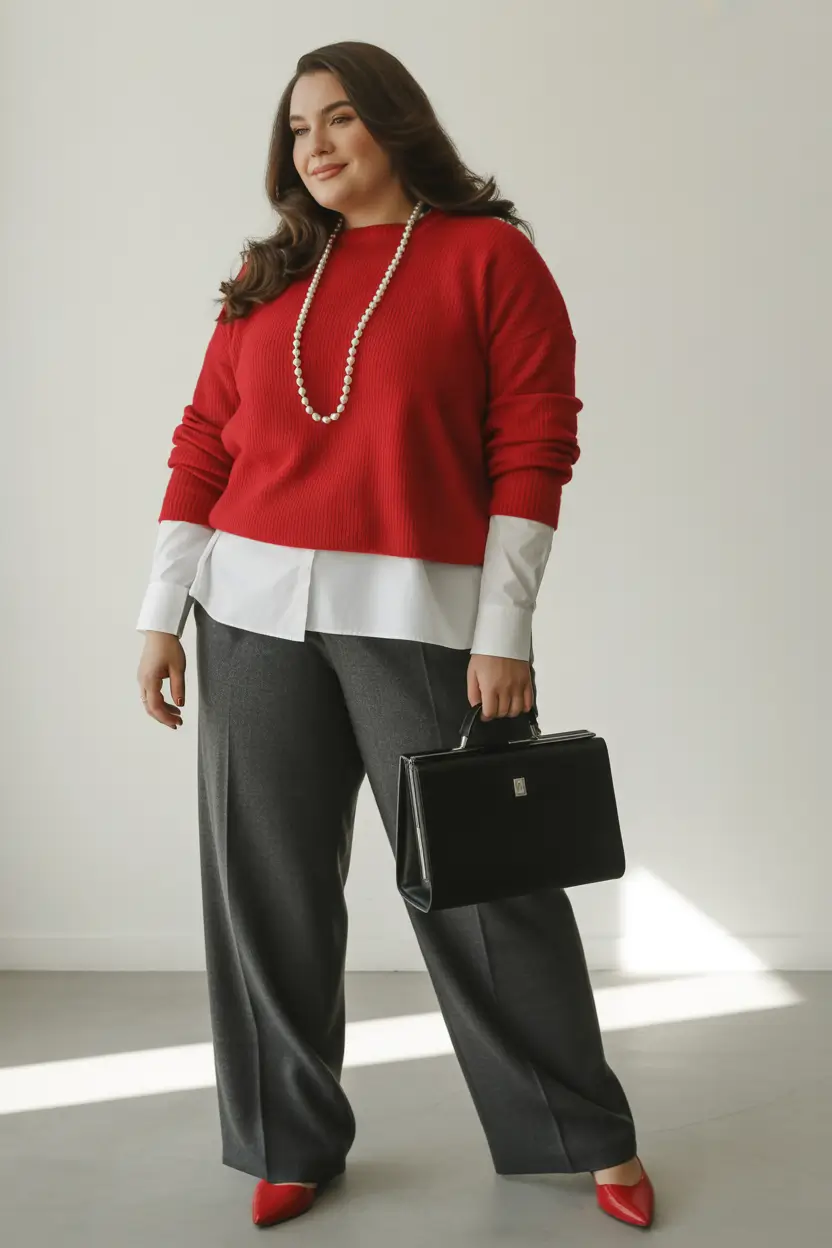 fall plus size outfits Classy Layers for Boardroom or Brunch