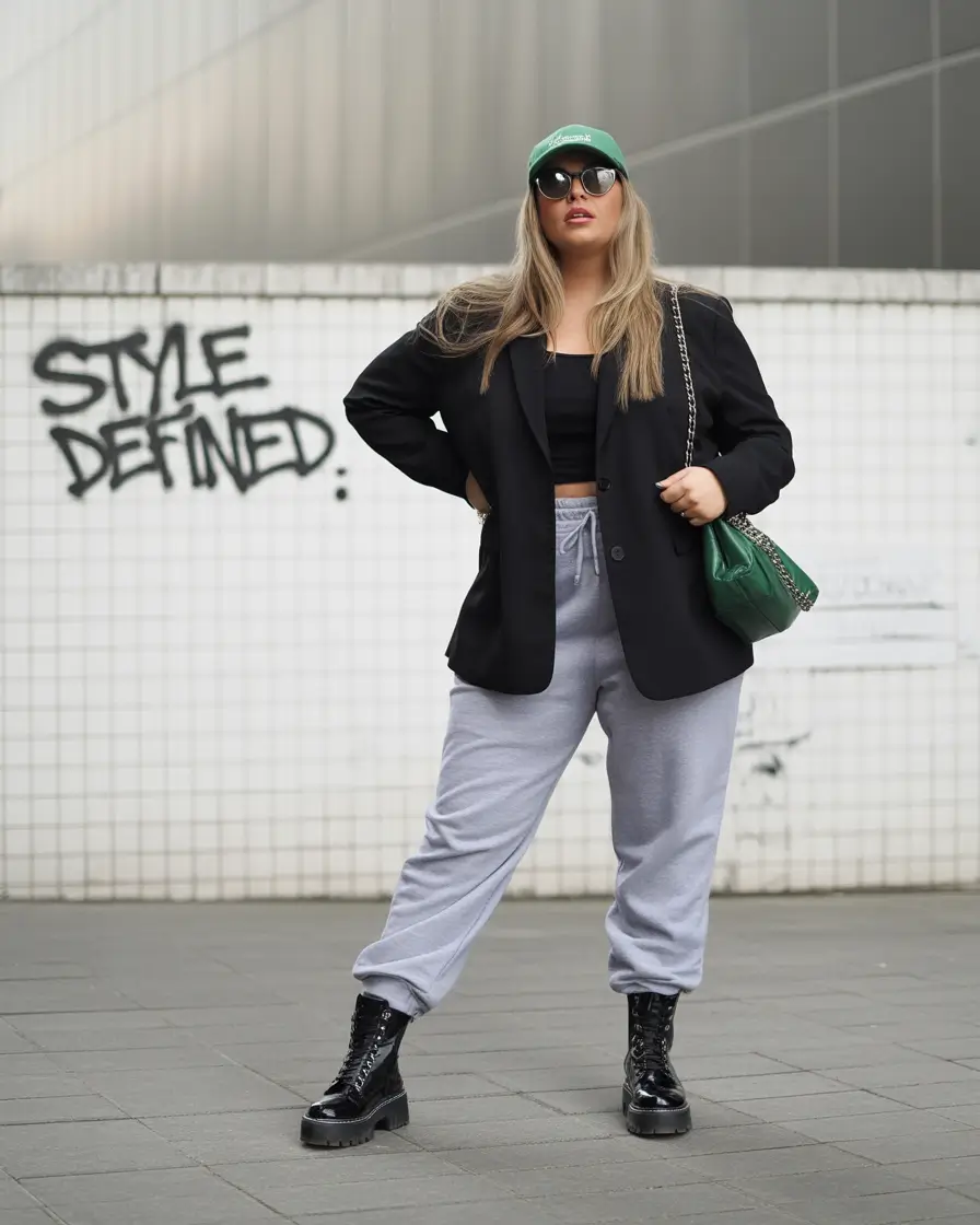 fall plus size outfits Sporty Luxe: From Gym to Street in One Step