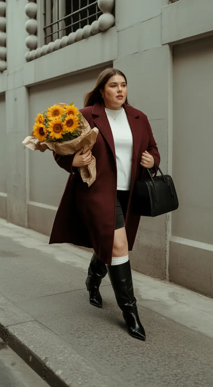 fall plus size outfits ideas 2025 City Chic With a Classic Twist