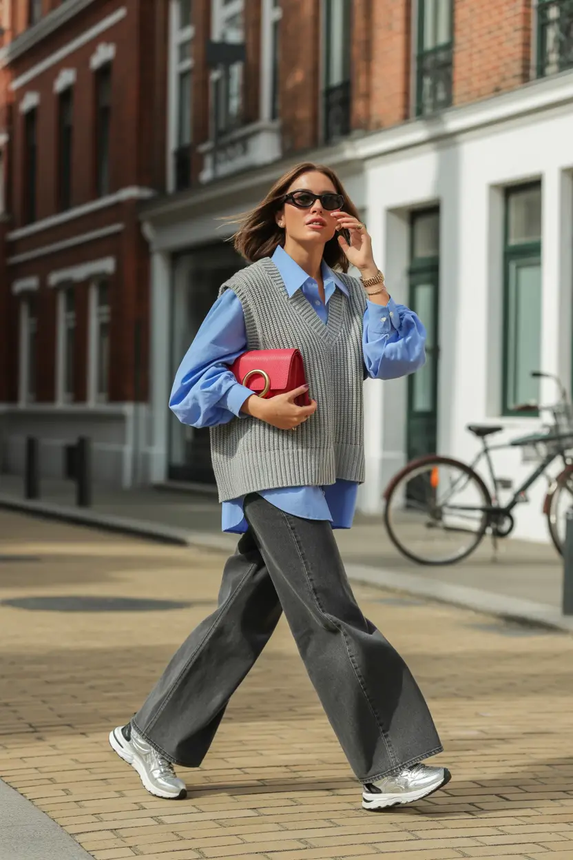 fall transition outfits 2025 Preppy Casual with a Sporty Edge