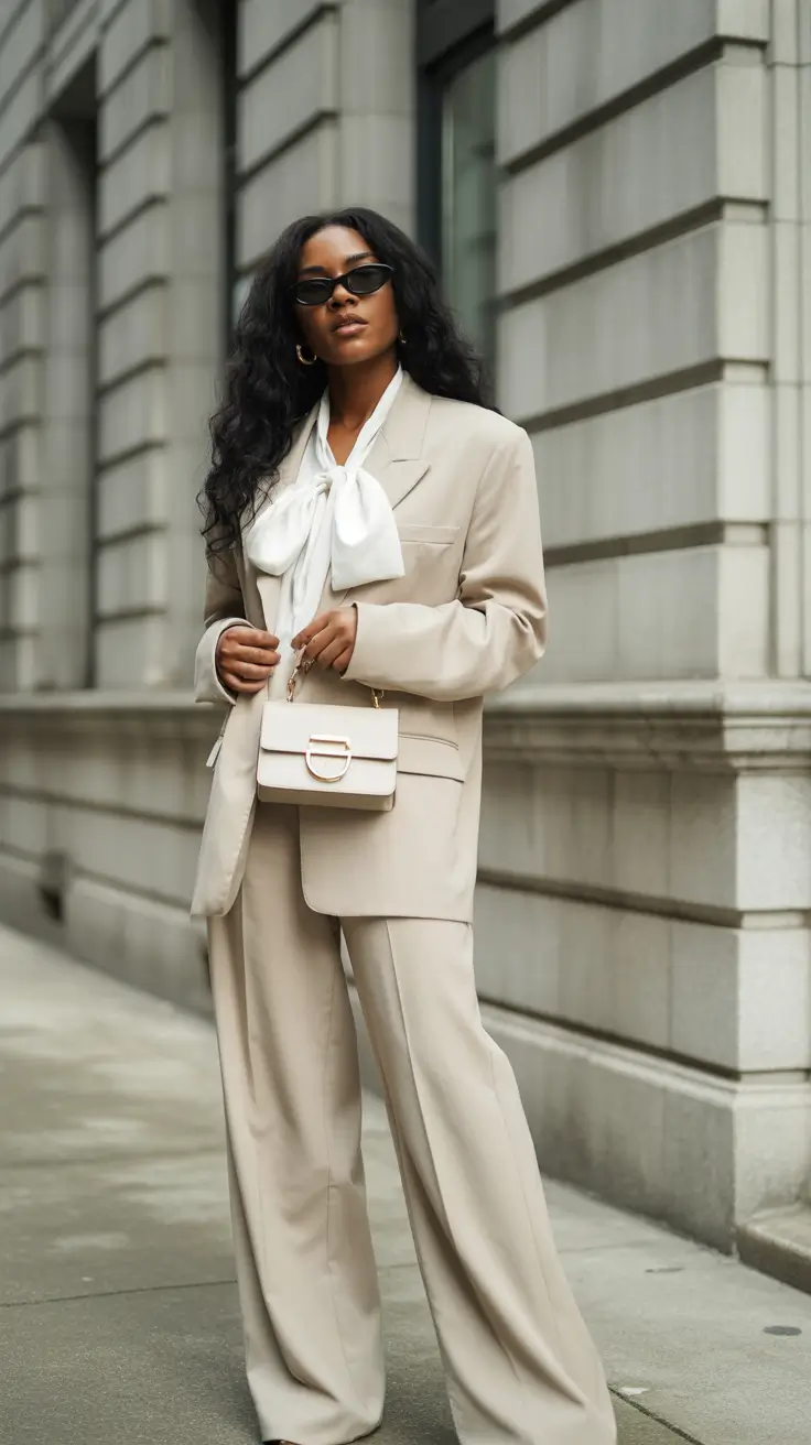 fall transition outfits 2025 Soft Neutrals, Sharp Edges