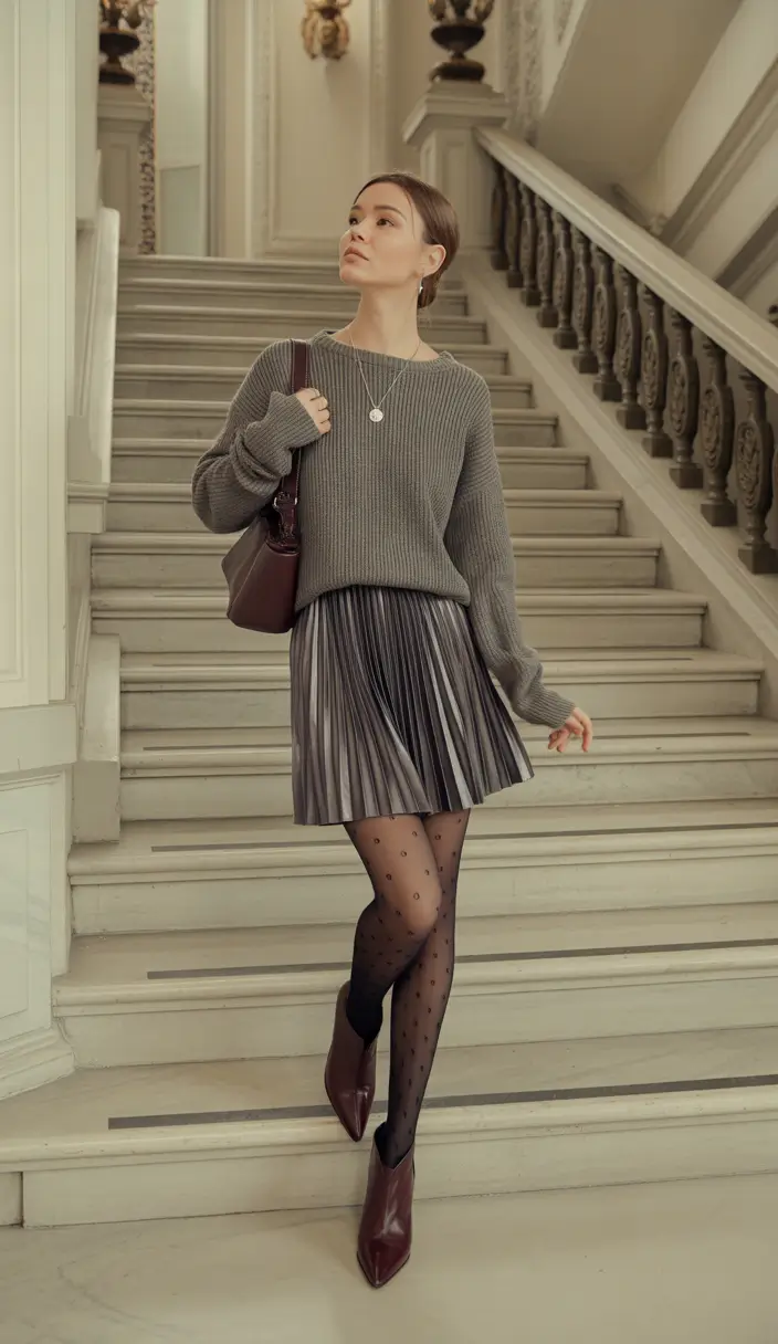 fall fashion inspo for women Soft Edge Sweater Dressing and Micropleats