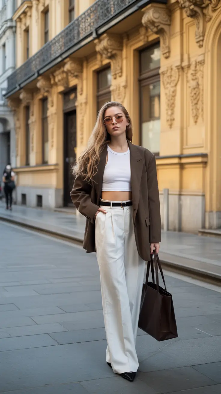 fall fashion inspo for women+Tailored & Crisp with a Twist