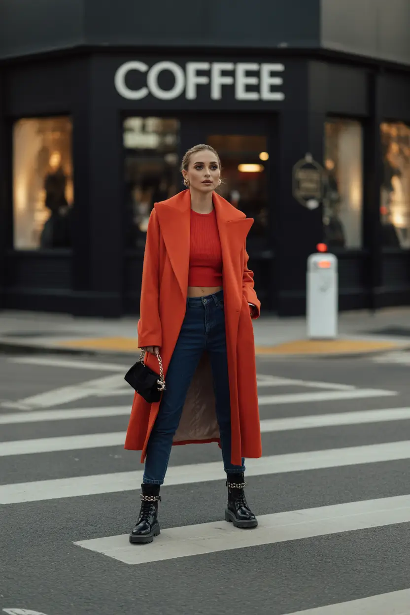 fall fashion inspo for women+Vibrant Red Revival