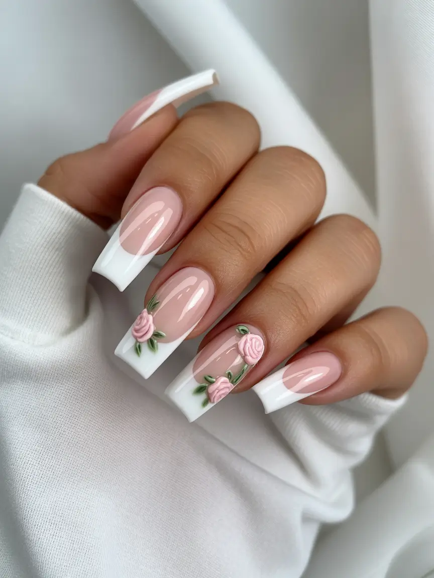 Floral Nail Ideas to Bloom in Summer 2025+French Garden Chic