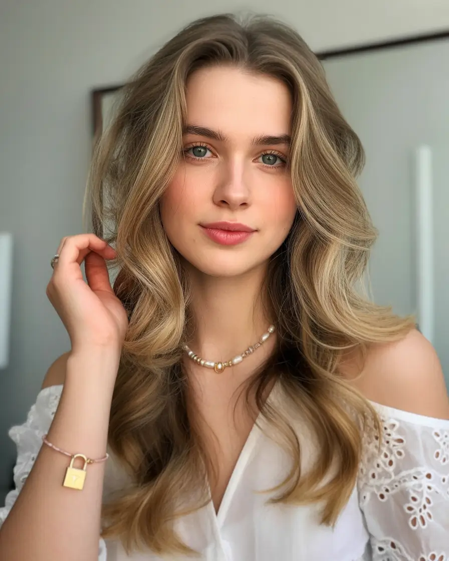 August haircuts+Soft Golden Waves and Barely-There Layers