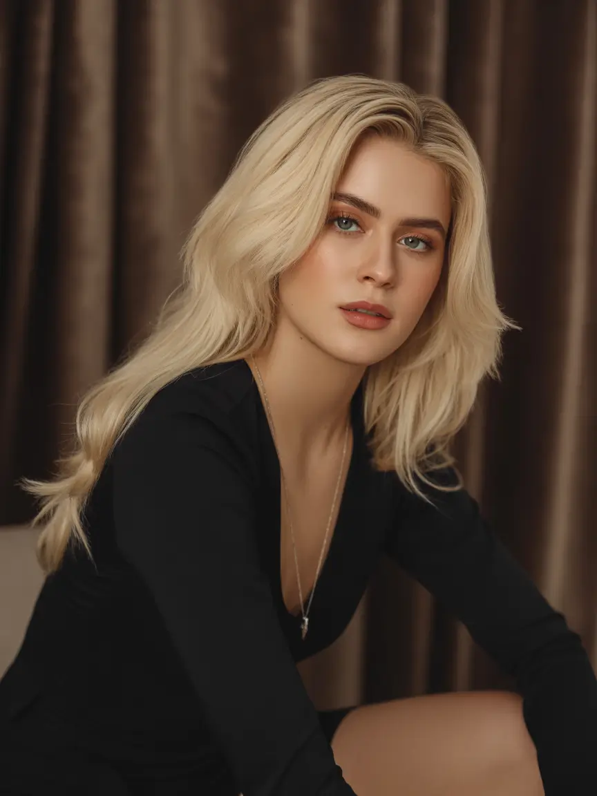 Fall hair color+Honey Pearl Blonde with Effortless Texture