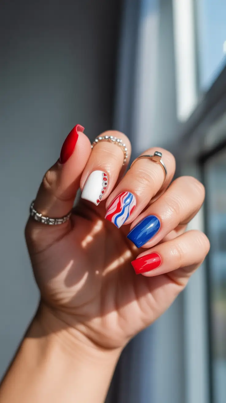 July 2025 Nails You’ll Want to Copy Modern Art Meets the Fourth